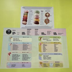 Boba Tea & Snow Ice House - The menu posted on the wall / Feb. 2024