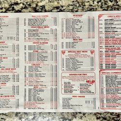 China Wok - China Wok Dinner Menu