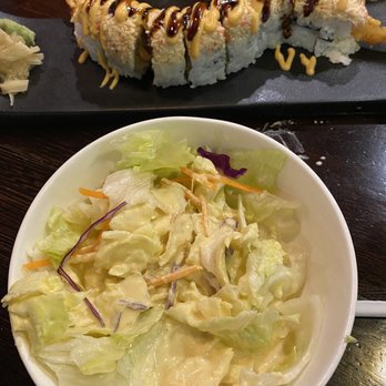 Kobe Hibachi & Sushi - Snow mountain and salad with ginger dressing - Salad Near Me - Fort Oglethorpe, Georgia