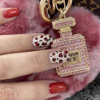 Allure Nails & Spa - Leopard Valentine's nails! - Nail Salons Near Me - Bakersfield, California Allure Nails & Spa - Leopard Valentine's nails! - Nail Salons Near Me - Bakersfield, California
