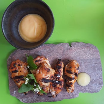 Saiko - Japas: Japanese Tapas. Chicken wings, lime crème and sweet corn purée. - Japanese Near Me - Malmö, M