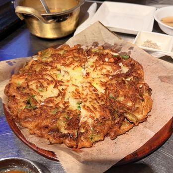 Ilbunjee - GAMJA JEON 바삭 감자전 Crispy potato pancake with squid, served with our secret spicy soy sauce. - Korean Near Me - Santa Clara, California Ilbunjee - GAMJA JEON 바삭 감자전 Crispy potato pancake with squid, served with our secret spicy soy sauce. - Korean Near Me - Santa Clara, California