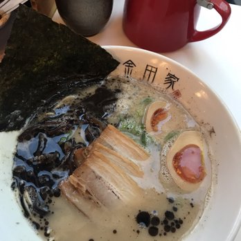 Kanada-Ya - Tonkastu with black garlic oil and egg. - Ramen Near Me - London, XGL Kanada-Ya - Tonkastu with black garlic oil and egg. - Ramen Near Me - London, XGL