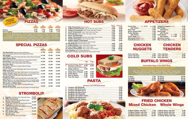 Menu photo 2 HFC Pizza Harrisburg, PA