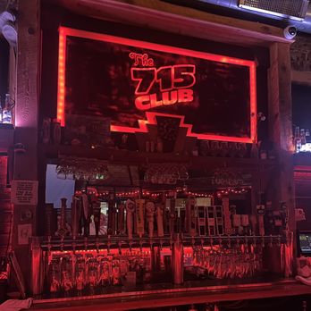 715 Club - Art Deco 715 Club sign over the bar - Dive Bars Near Me - Denver, Colorado 715 Club - Art Deco 715 Club sign over the bar - Dive Bars Near Me - Denver, Colorado