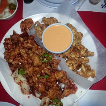 Yeowoosai - Half and Half Popcorn Chicken with that amazing dipping sauce. - Sports Bars Near Me - Chicago, Illinois Yeowoosai - Half and Half Popcorn Chicken with that amazing dipping sauce. - Sports Bars Near Me - Chicago, Illinois
