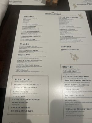 Menu photo 1 The General Public Houston, TX Menu photo 1 The General Public Houston, TX