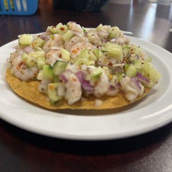 Mariscos Almada - Tostada de Camaron - Seafood Near Me - Chicago, Illinois