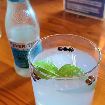 Pacific Coast Spirits - Snowpiercer - $15 Gin, Tonic, Juniper Berries & Kaffir Lime Leaf - New American Near Me - Oceanside, California