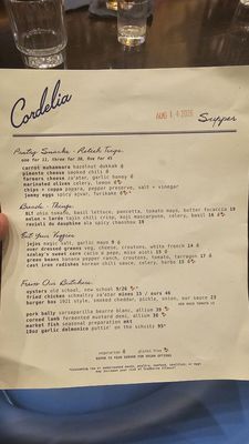 Menu photo 1 Cordelia Cleveland, OH Menu photo 1 Cordelia Cleveland, OH