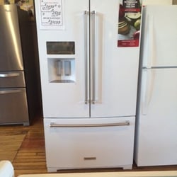 Besko's Appliance - Kitchen Aid 29 cu ft with LED lighting and exterior ice and water.