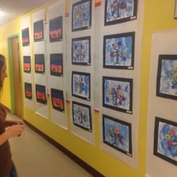 Jump Immersion School - My friend Tania at the First Annual Art Gallery in Edison
