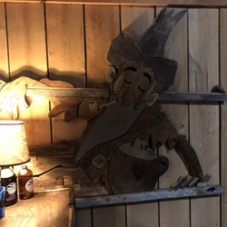 West Virginia Brewing - Wood carving inside