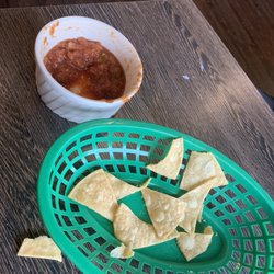 Taqueria Del Pueblo - Almost finished chips and salsa