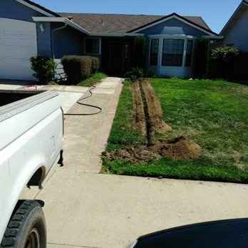 Crystal Plumbing - Water main reroute into lawn from drive way - Plumbing Near Me Crystal Plumbing - Water main reroute into lawn from drive way - Plumbing Near Me
