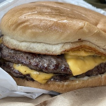 Shaffer's Drive In - Double jumbo burger without any of the veggies. - Burgers Near Me - Beggs, Oklahoma Shaffer's Drive In - Double jumbo burger without any of the veggies. - Burgers Near Me - Beggs, Oklahoma