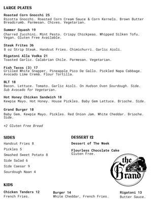 Menu photo 1 The Grand Croton-on-Hudson, NY Menu photo 1 The Grand Croton-on-Hudson, NY