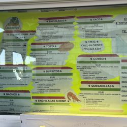 Washoe Camp Saloon - Menu from TMG