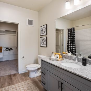 Prose at Ballpark Village - Bathroom vanity with Walk-in Closet - Apartments Near Me - Goodyear, Arizona Prose at Ballpark Village - Bathroom vanity with Walk-in Closet - Apartments Near Me - Goodyear, Arizona