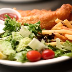 Brophy Bros - Fish & Chips~ Beer battered and served with french fries, house salad and or coleslaw
