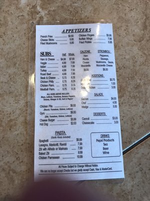 Menu photo 4 Michaelangelos Pizza and Subs Surf City, NC