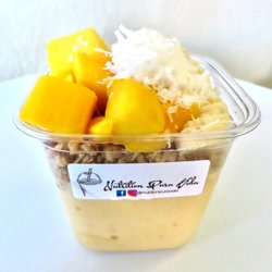 Nutrition Pura Vida - Protein  Mango Bowl
22 gr Protein 
Low Carbs 
Organic Fruits 
Organic Granola
Flaxseed 

#nutritionpuravida