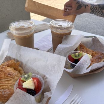 Croissant & Co - Quiche and chicken salad on croissant - Bakeries Near Me - Venice, Florida Croissant & Co - Quiche and chicken salad on croissant - Bakeries Near Me - Venice, Florida
