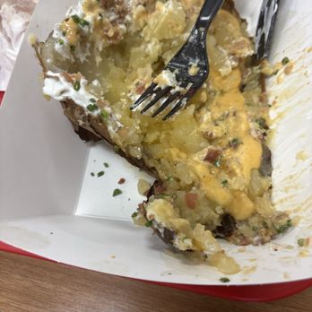 Rock N’ Potato - Here's what's left of the "Groupie" potato. 10/10 - New American Near Me - Las Vegas, Nevada Rock N’ Potato - Here's what's left of the "Groupie" potato. 10/10 - New American Near Me - Las Vegas, Nevada