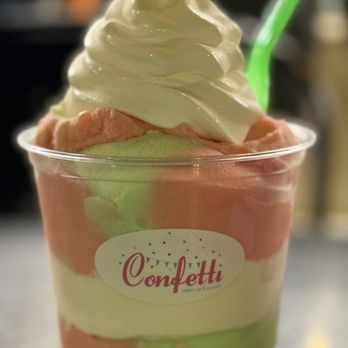 Confetti Italian Ice & Custard - Jolly rancher (watermelon/green apple) soooo good - Desserts Near Me - Costa Mesa, California Confetti Italian Ice & Custard - Jolly rancher (watermelon/green apple) soooo good - Desserts Near Me - Costa Mesa, California