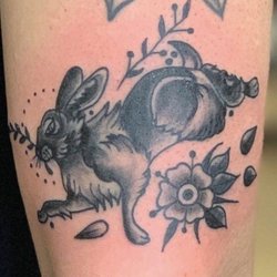 Queen City Tattoo - Traditional Rabbit Tattoo