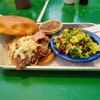 Martin's Bar-B-Que Joint - Bbq sandwich and broccoli salad - Barbeque Near Me - Spring Hill, Tennessee