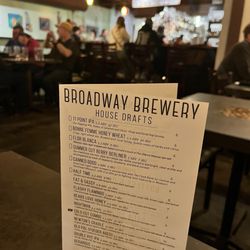 Broadway Brewery - Menu and interior
