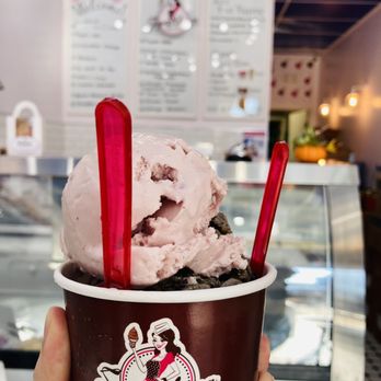 Sugar Mama Desserts - Raspberry lychee and sesame brittle - Ice Cream & Frozen Yogurt Near Me - Milpitas, California Sugar Mama Desserts - Raspberry lychee and sesame brittle - Ice Cream & Frozen Yogurt Near Me - Milpitas, California