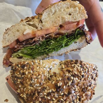 Pavement Coffeehouse - BLT on an Everything Bagel - Coffee & Tea Near Me - Boston, Massachusetts Pavement Coffeehouse - BLT on an Everything Bagel - Coffee & Tea Near Me - Boston, Massachusetts