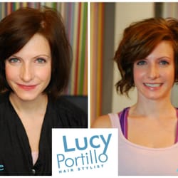 Lucy Portillo Hairstylist - Base color / Partial Highlight & Asymmetrical Bob