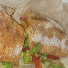 Salad on a sandwich