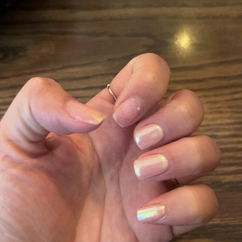 LK Nails - 2 days later, whole chunks came off, dip is supposed to last longer and I've never had this issue before - Nail Salons Near Me - Fremont, California
