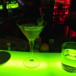 The first martini of the night.