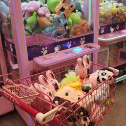 All the prizes (points) we won from the claw machines