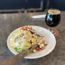 Craft 96 Draught House + Kitchen - Wedge salad and a Viva La Beaver Mexican Chocolate Stout