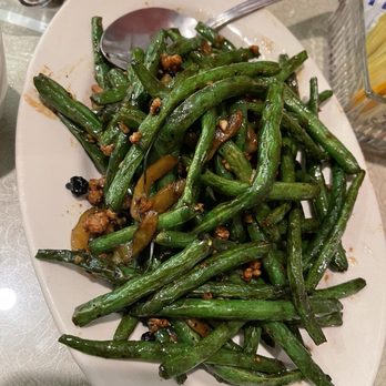 Shangri-La - String Green Beans with Minced Pork and Pickled Vegetables - Dim Sum Near Me - West Bloomfield, Michigan Shangri-La - String Green Beans with Minced Pork and Pickled Vegetables - Dim Sum Near Me - West Bloomfield, Michigan