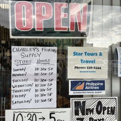 Charley's Fishing Supply - Store hours. Now open 7 days a week