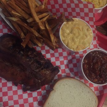 Big B's Texas BBQ - 1 meat plate - ribs, Mac and cheese, beans, and fries - Barbeque Near Me - Henderson, Nevada Big B's Texas BBQ - 1 meat plate - ribs, Mac and cheese, beans, and fries - Barbeque Near Me - Henderson, Nevada