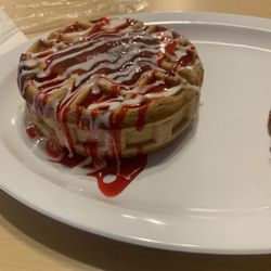 Drip Jar - Cream cheese strawberry waffles.