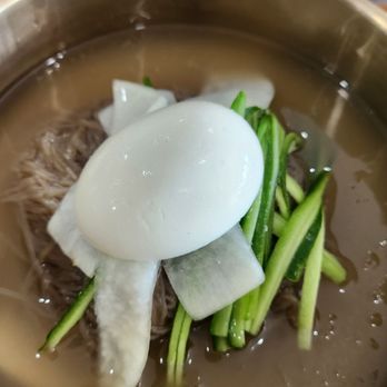 HanBop - Cold buckwheat Noodles /  물냉면  A must try! A signature item. If you know 냉면 you will appreciate this one. - Korean Near Me - Lake Forest, California