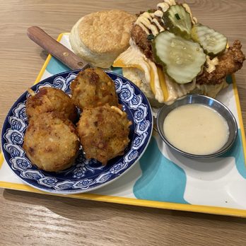 Biscuit Belly - Fire in your belly biscuit with a side of loaded breakfast tots - Breakfast & Brunch Near Me - Fort Mill, South Carolina