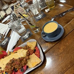 Nachos and soup Nachos and soup