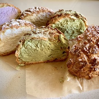 AlimamaTea - Ube, Yuzu and Matcha Cream Puff - Desserts Near Me - New York, New York
