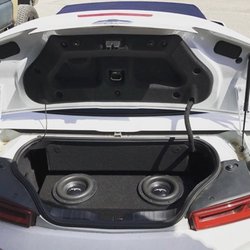 Audio Outlet - Custom box made for this Camaro SS! Stop by to see what custom work we can create for you!