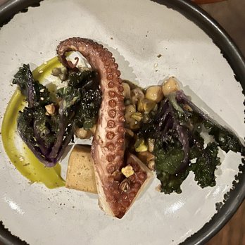 SPQR - Charred octopus with chickpea and Sicilian pistachio - Italian Near Me - San Francisco, California SPQR - Charred octopus with chickpea and Sicilian pistachio - Italian Near Me - San Francisco, California